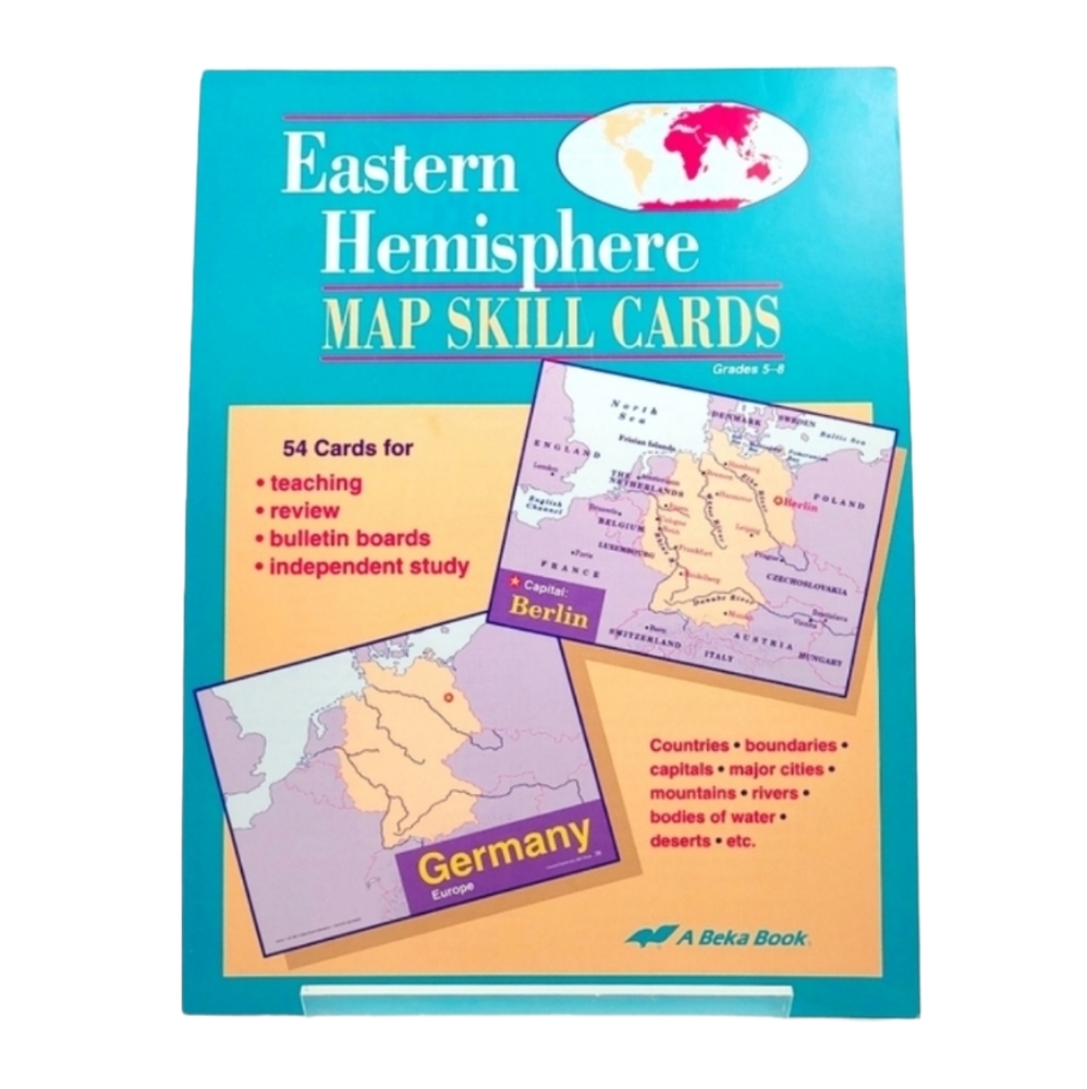 A Beka 54 Eastern Hemisphere Map Skill Cards